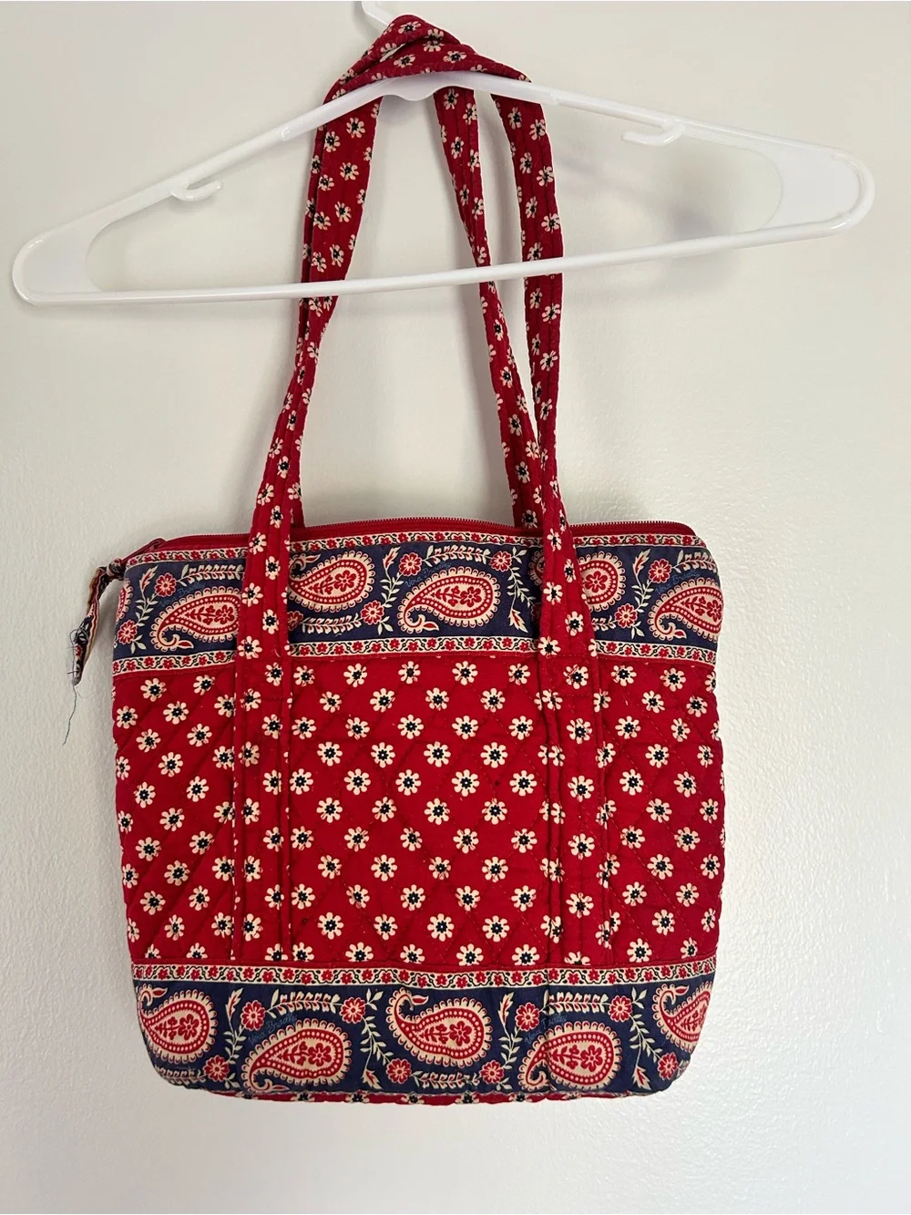 Vera Bradley Red Paisley & Floral Quilted Tote